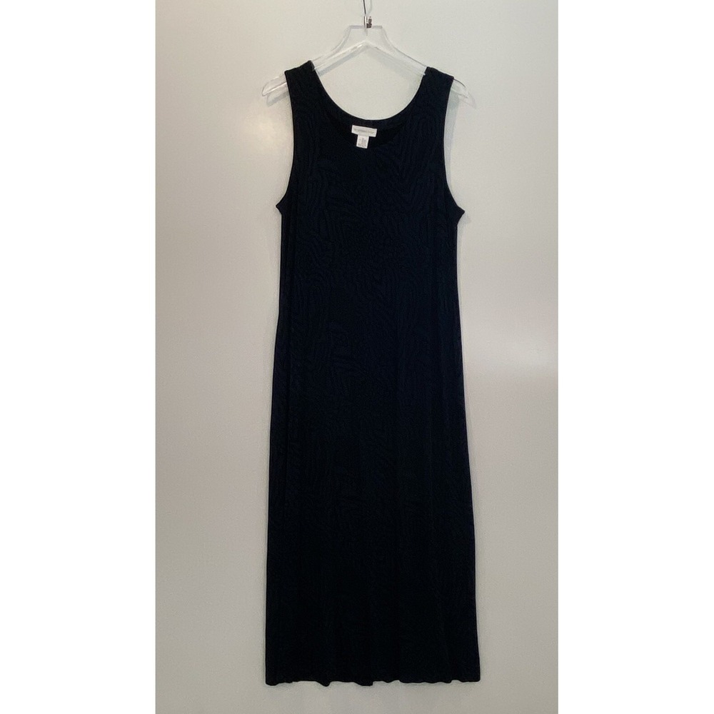 Worthington Womens Black Textured Animal Print Sleeveless Maxi Dress‎ Size 16